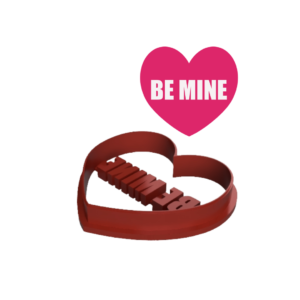 Be Mine Embossed Heart Shaped Cookie Cutter