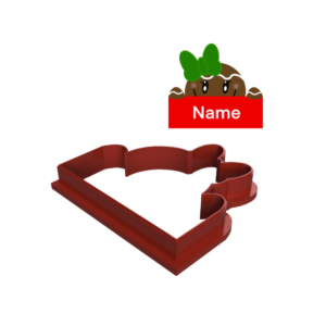 Gingerbread Girl Holding a Name Tag Cookie Cutter