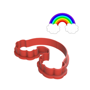 Rainbow With Clouds Cookie Cutter