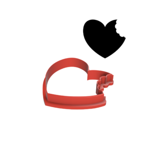 Shark Bite Heart Cookie Cutter