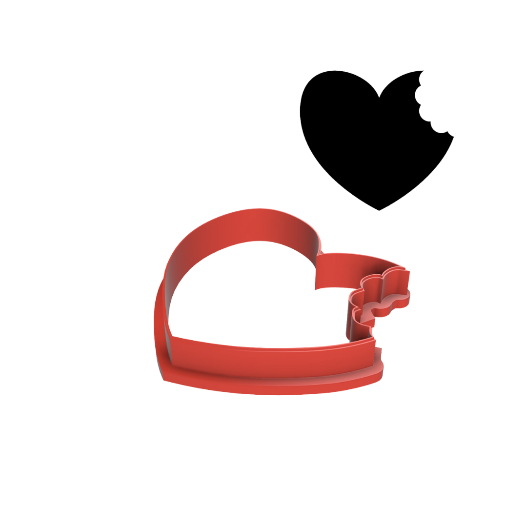 Shark Bite Heart Cookie Cutter