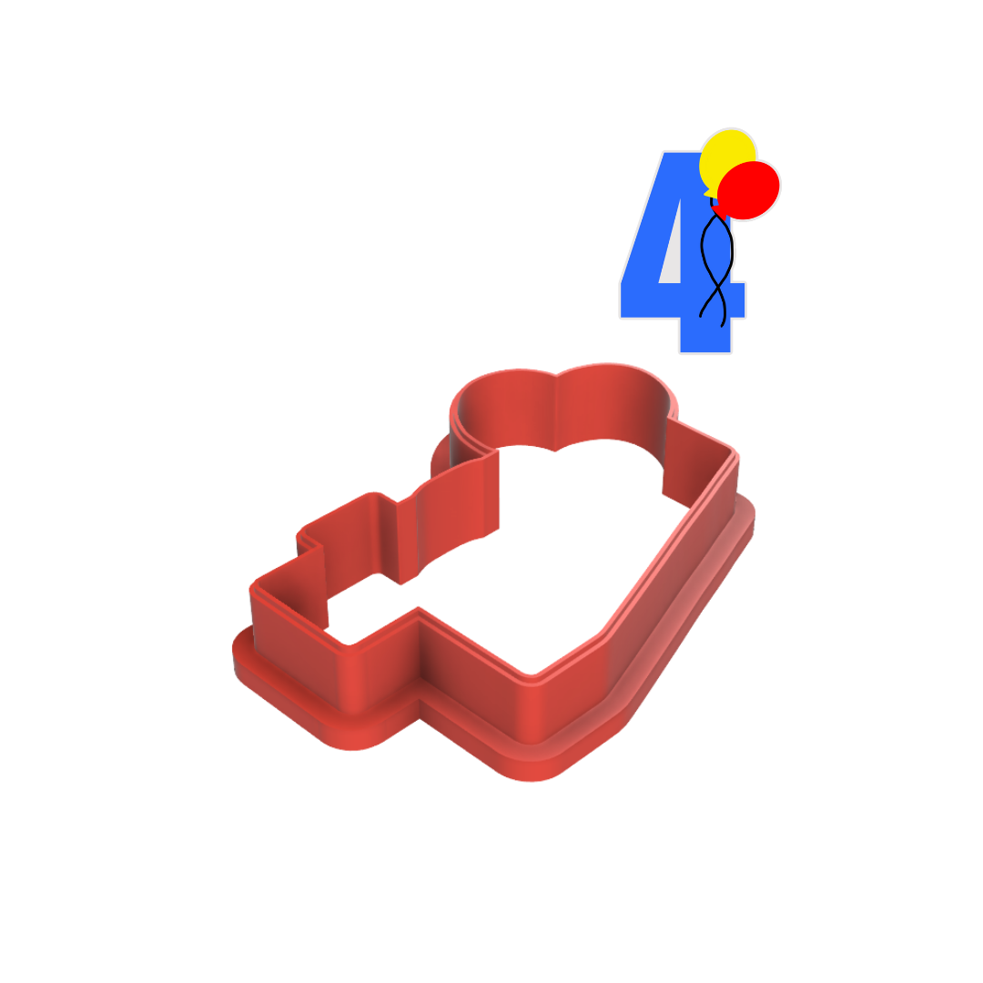 Birthday Four Cookie Cutter