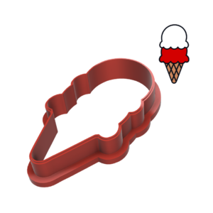 4th July Double Scoop Ice Cream Cone Cookie Cutter