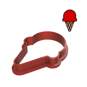 4th July Single Scoop Ice Cream Cone Cookie Cutter