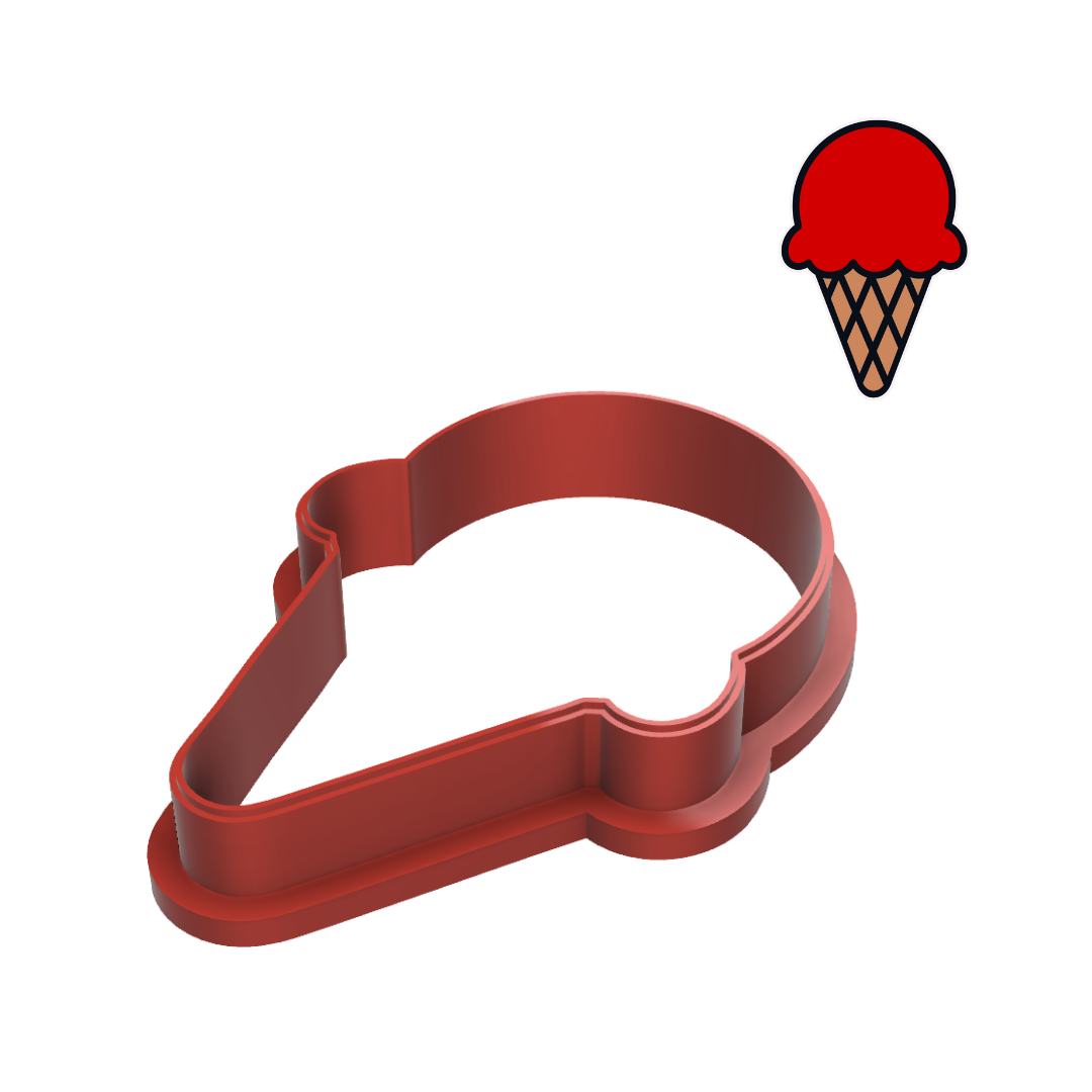 4th July Single Scoop Ice Cream Cone Cookie Cutter