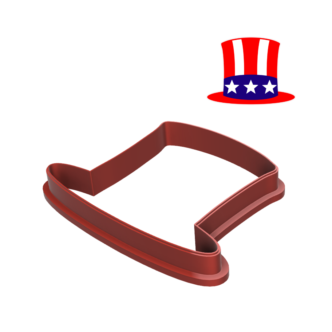 4th July Uncle Sam Hat Cookie Cutter