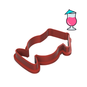 Glass With Umbrella Cookie Cutter