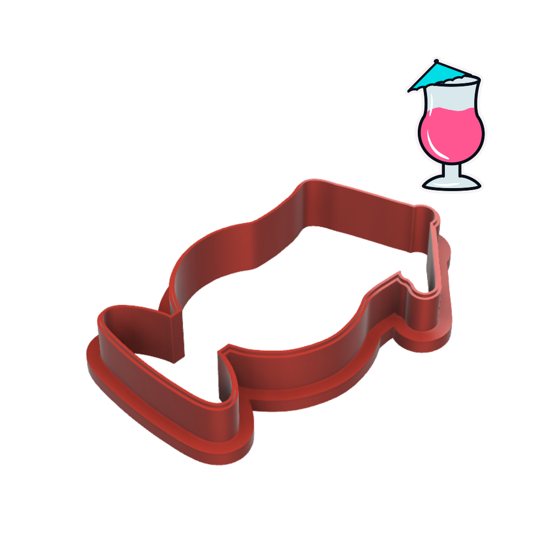 Glass With Umbrella Cookie Cutter