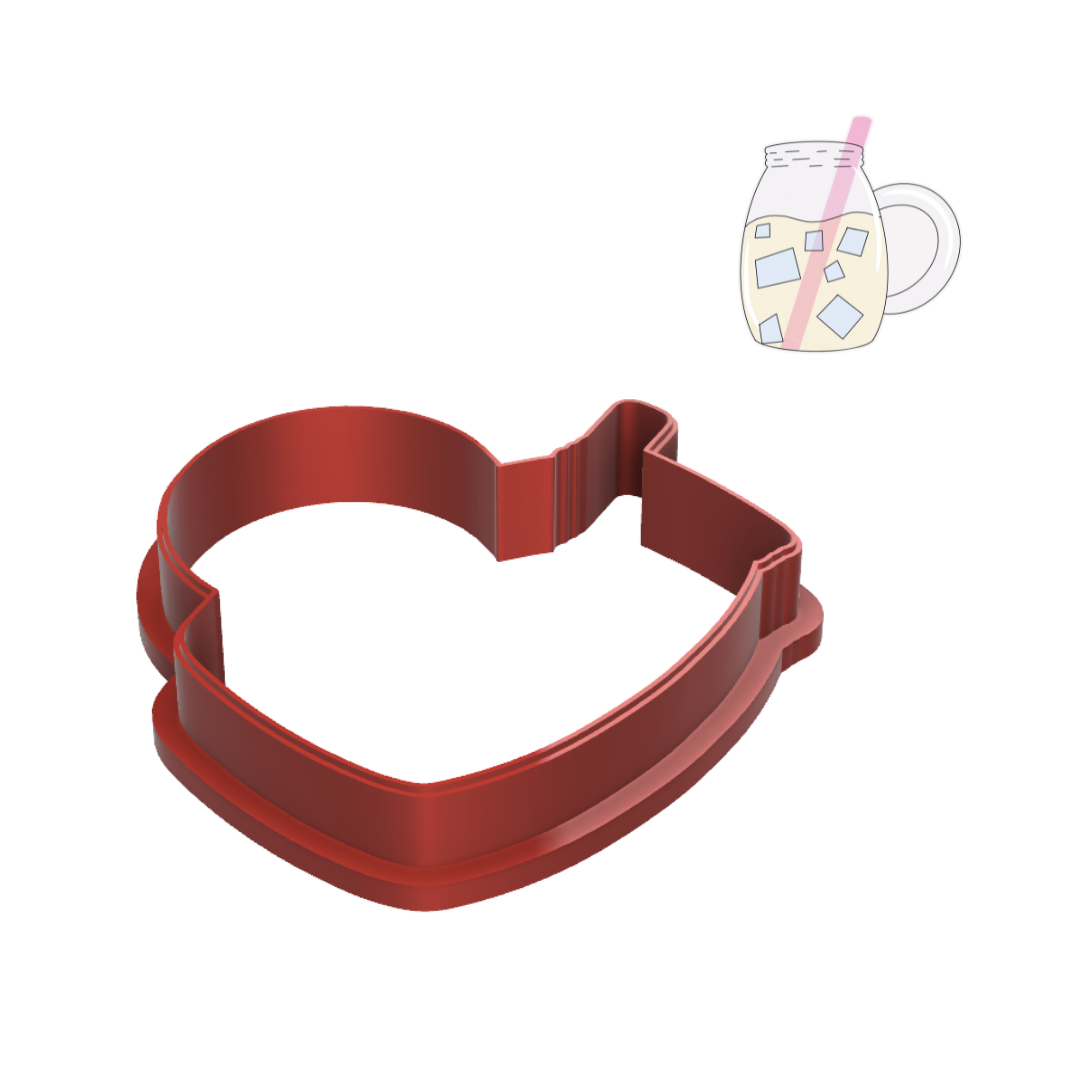 Mason Jar With Straw Cookie Cutter