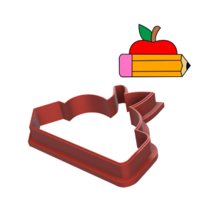 Apple With Pencil Cookie Cutter