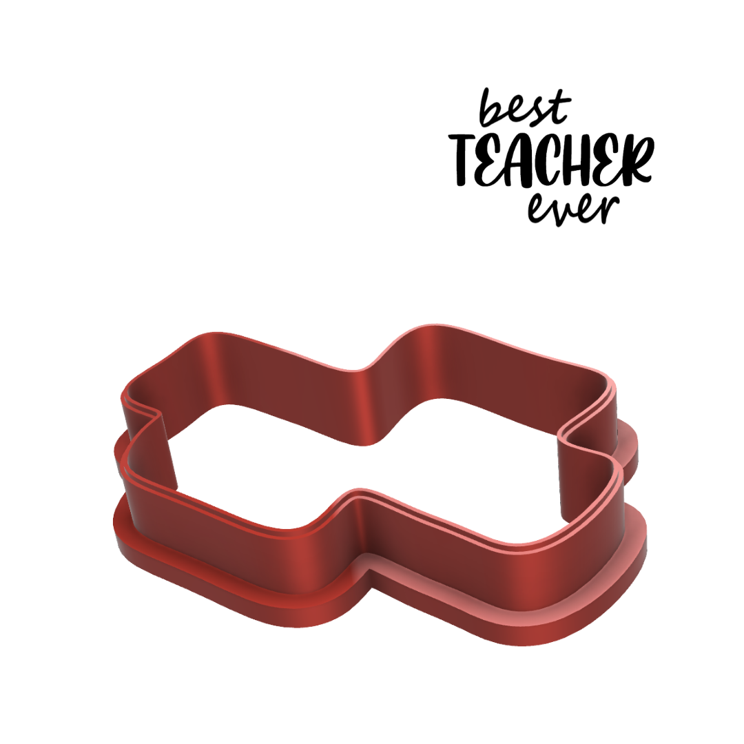 Best Teacher Ever Logo Cookie Cutter