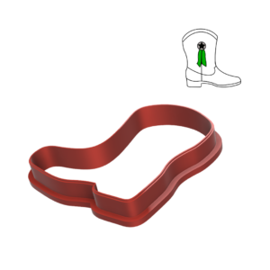 Drill Team Boot Cookie Cutter