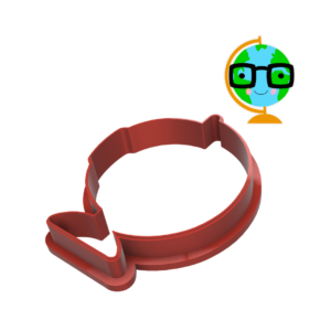 Globe With Glasses Cookie Cutter