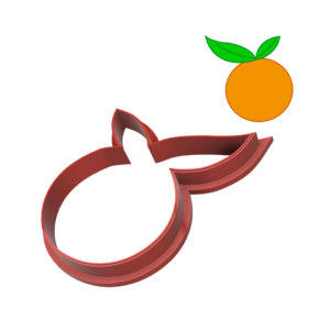 Tangerine with Leaves Cookie Cutter