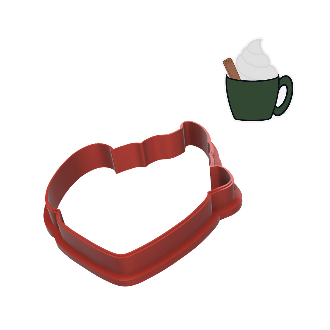 Coffee Cup With Whip Cream Cookie Cutter