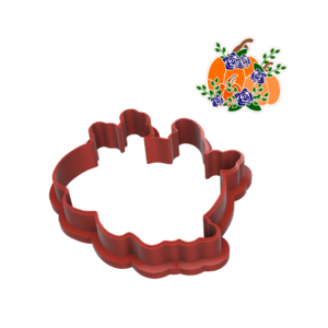 Pumpkin With Roses Cookie Cutter