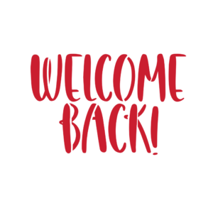 Welcome Back Stencil
