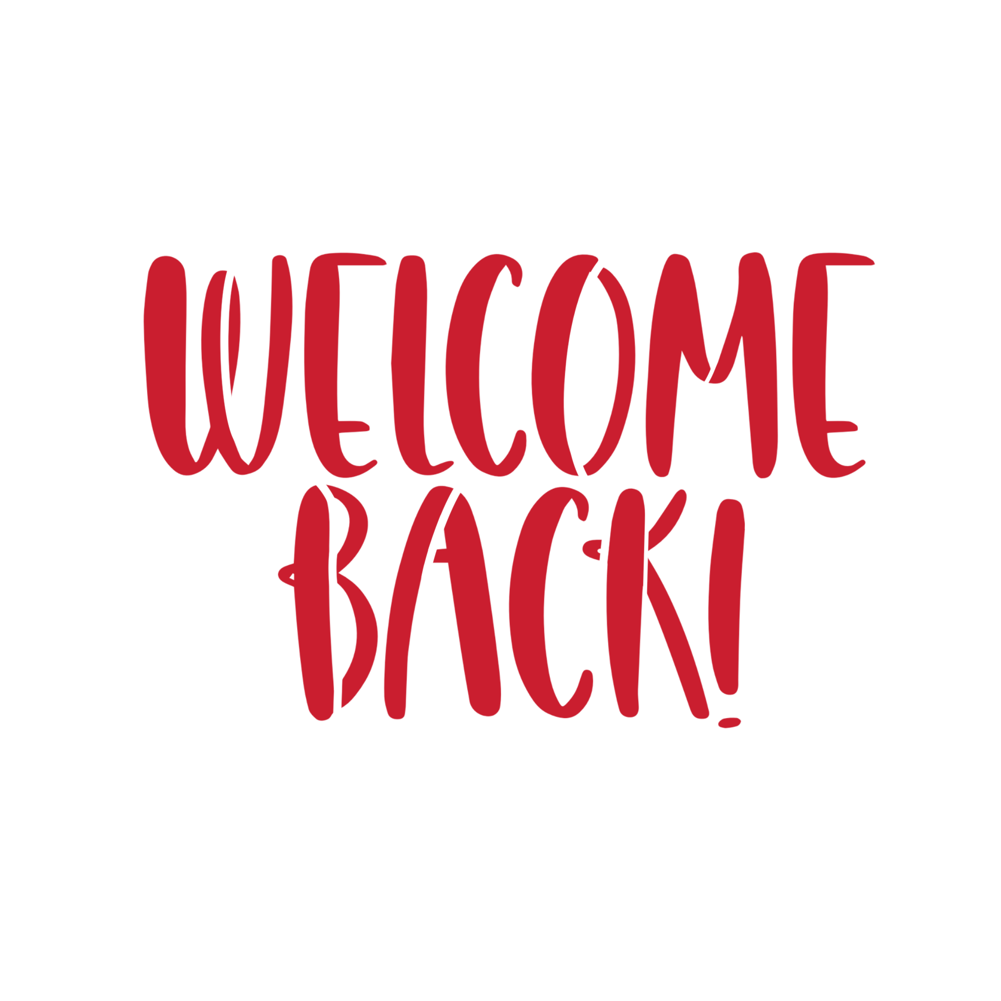 Welcome Back Stencil