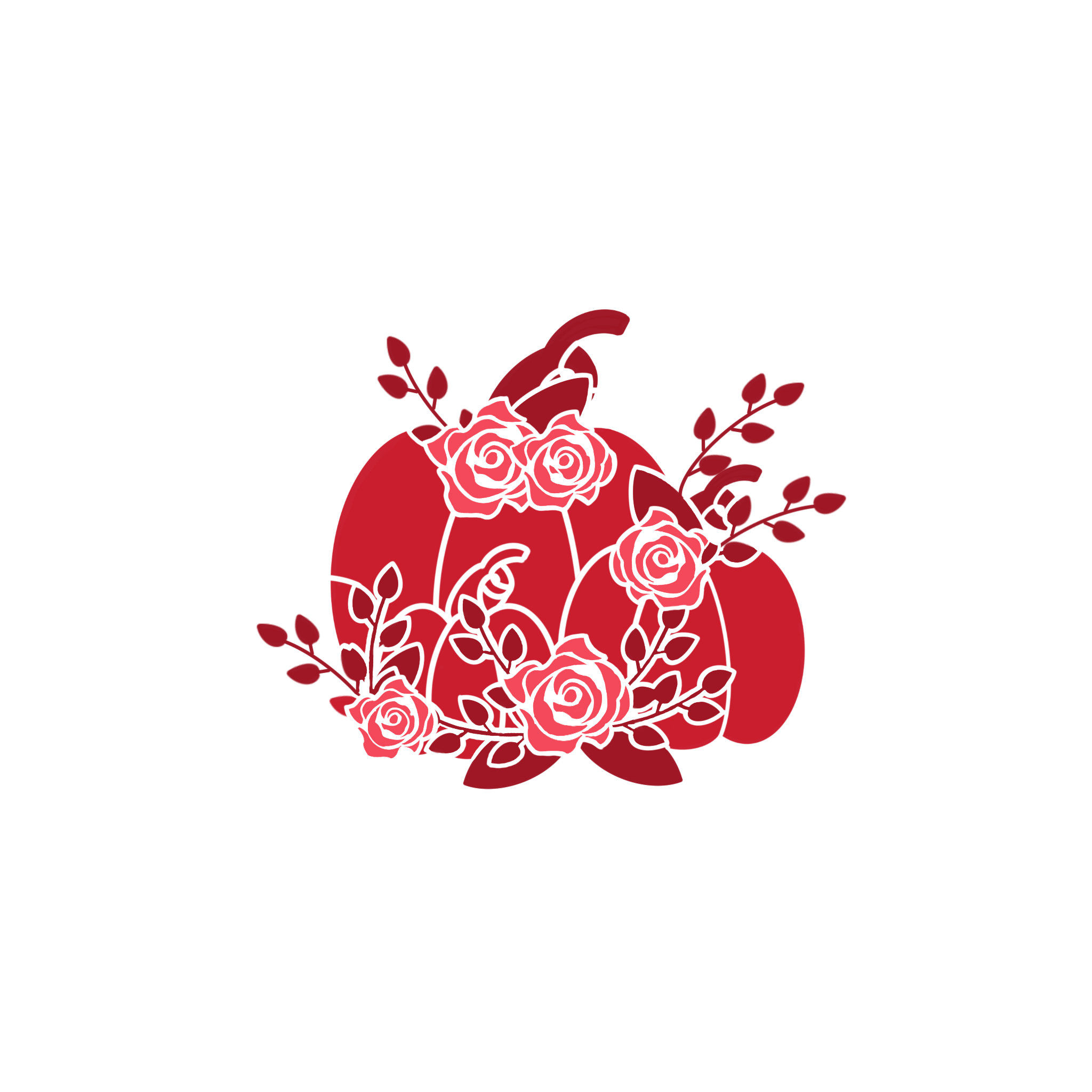 Floral Pumpkins Stencil