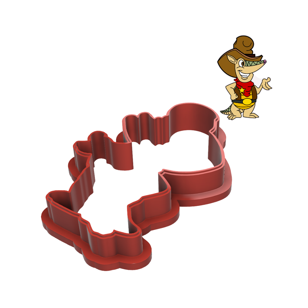 Armadillo Cowboy Cookie Cutter