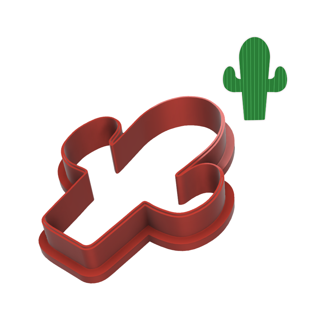 Green Cactus Cookie Cutter