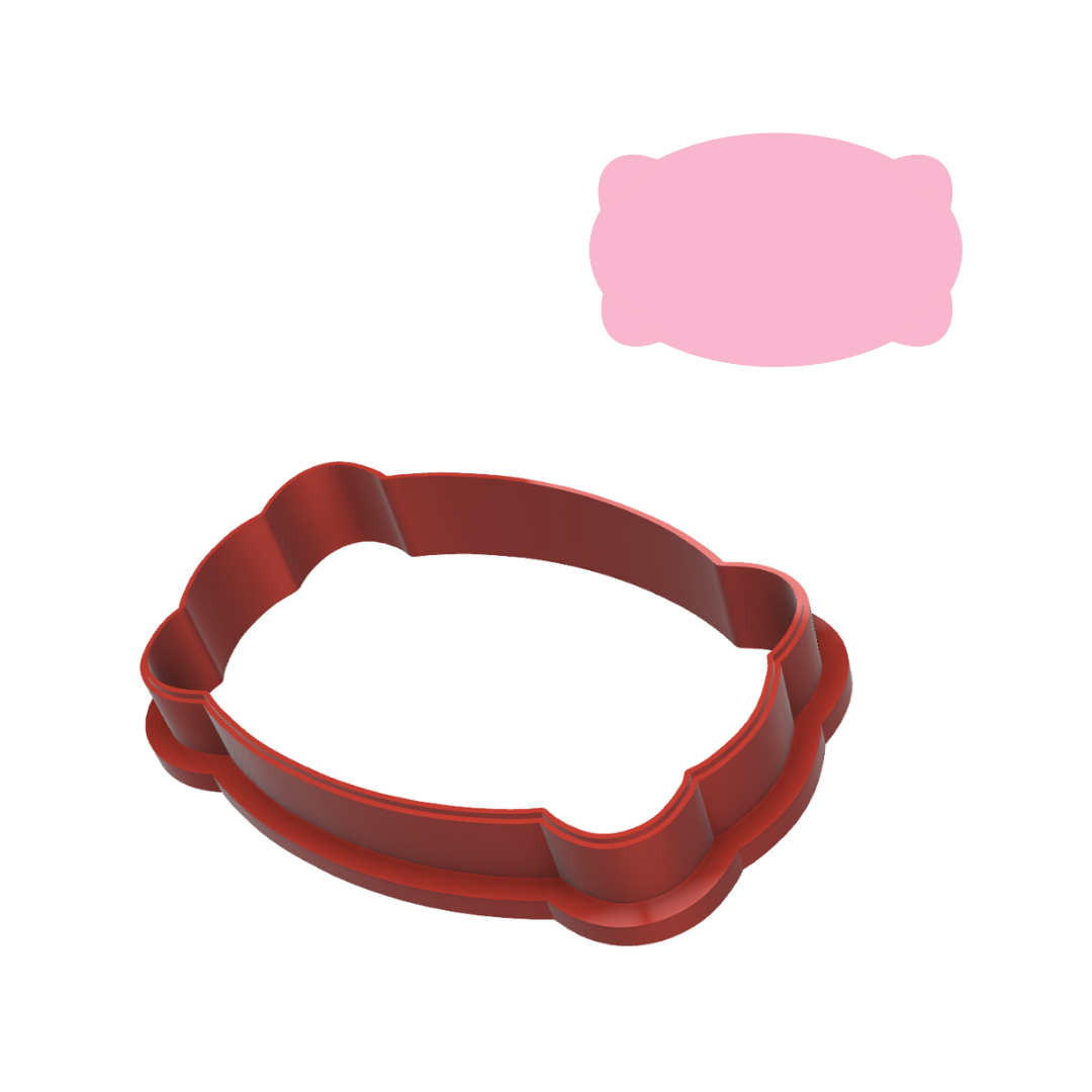 Pink Plaque Cookie Cutter