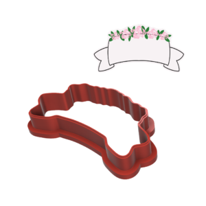 Rose Banner Cookie Cutter