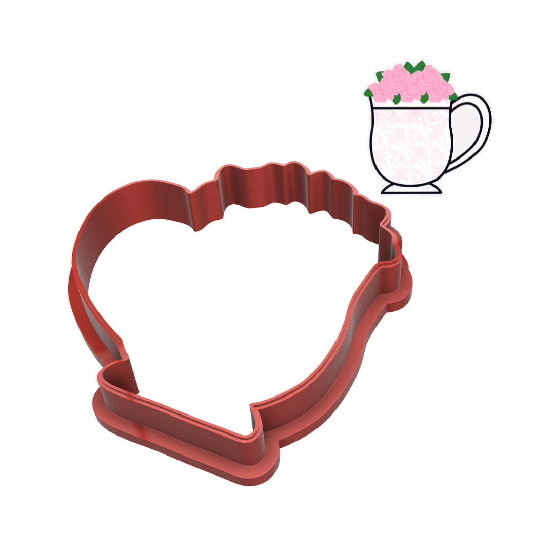 Teacup With Roses Cookie Cutter